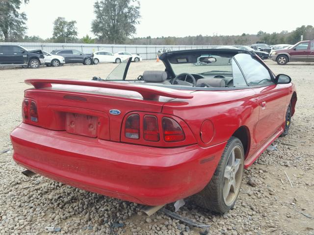 1FALP45X1VF152000 - 1997 FORD MUSTANG GT RED photo 4