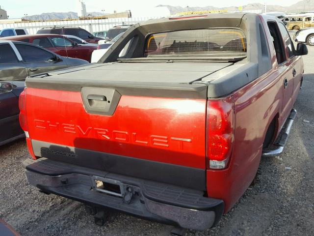 3GNEC12T74G340622 - 2004 CHEVROLET AVALANCHE RED photo 4