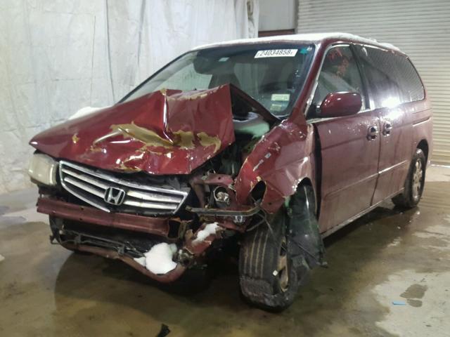 5FNRL18033B018796 - 2003 HONDA ODYSSEY EX RED photo 2