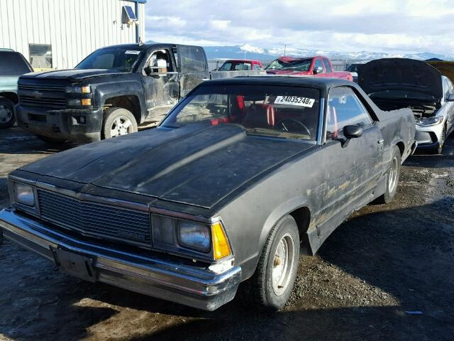 1W80KAK516018 - 1980 CHEVROLET EL CAMINO BLACK photo 2