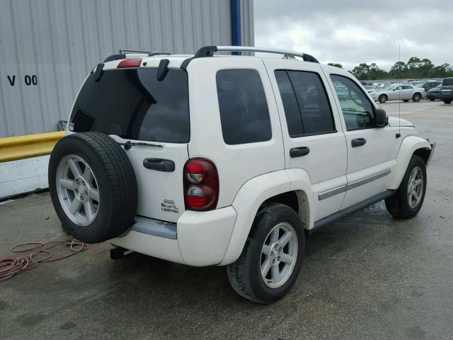 1J4GK58K15W600147 - 2005 JEEP LIBERTY LI WHITE photo 4