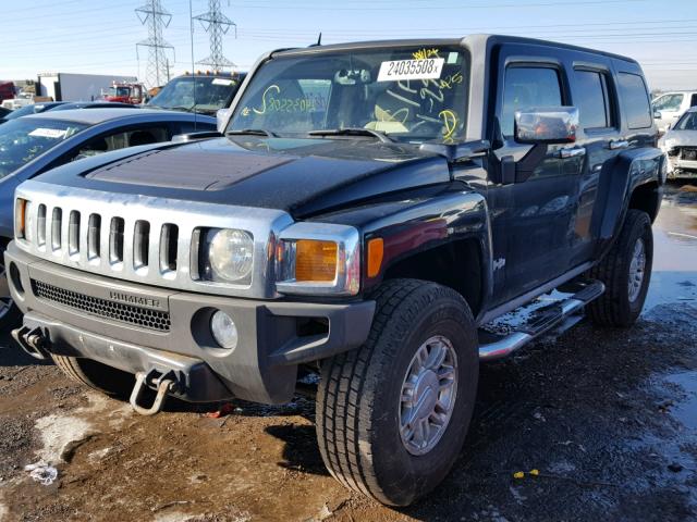 5GTDN13E078134771 - 2007 HUMMER H3 BLACK photo 2