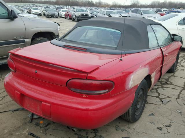 3C3EL45H6VT579769 - 1997 CHRYSLER SEBRING JX RED photo 4