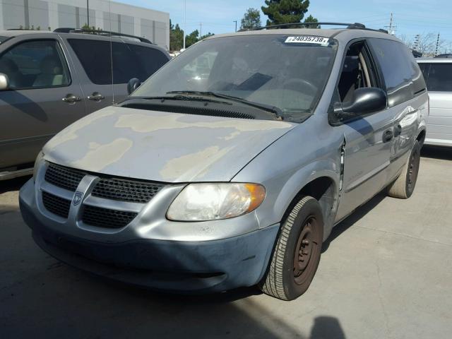 1D4GP25373B220983 - 2003 DODGE CARAVAN SE SILVER photo 2