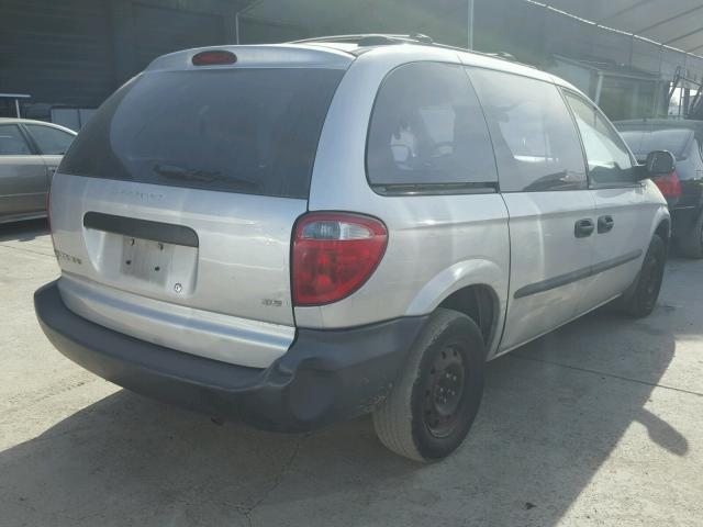 1D4GP25373B220983 - 2003 DODGE CARAVAN SE SILVER photo 4