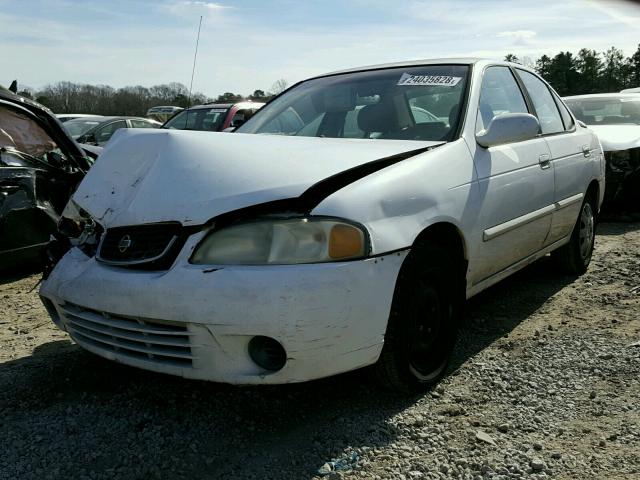 3N1CB51D31L496649 - 2001 NISSAN SENTRA XE WHITE photo 2