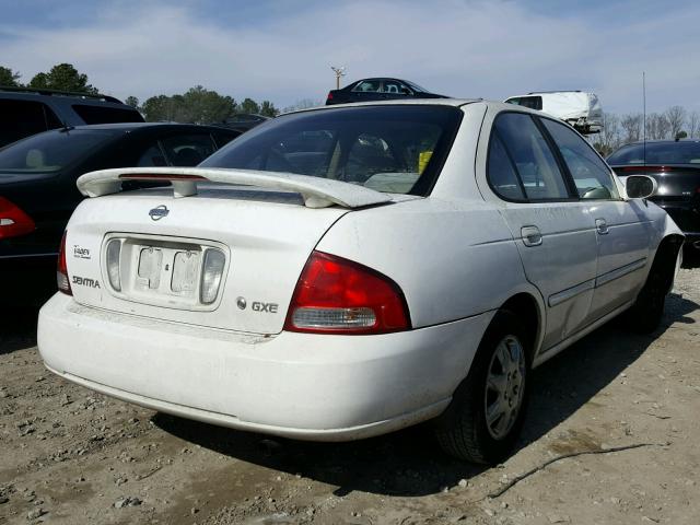 3N1CB51D31L496649 - 2001 NISSAN SENTRA XE WHITE photo 4