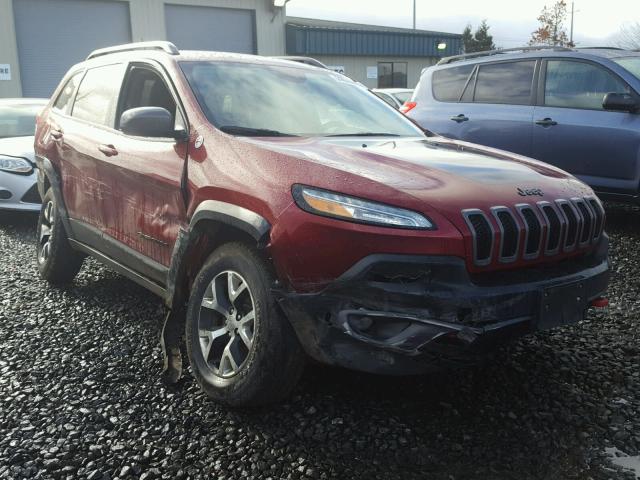 1C4PJMBS1FW757691 - 2015 JEEP CHEROKEE T RED photo 1