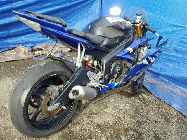 JYARJ12Y56A000491 - 2006 YAMAHA YZFR6 C BLUE photo 4