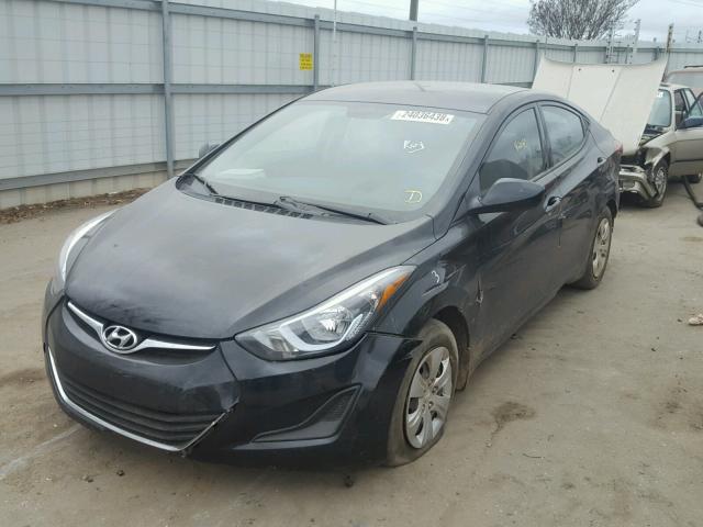 KMHDH4AEXGU575667 - 2016 HYUNDAI ELANTRA SE BLACK photo 2