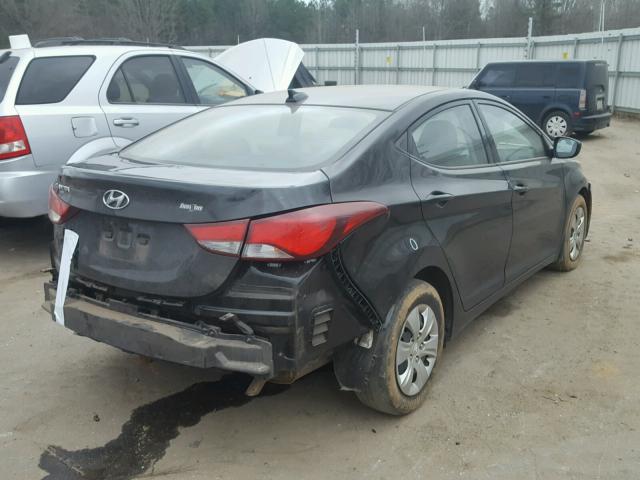 KMHDH4AEXGU575667 - 2016 HYUNDAI ELANTRA SE BLACK photo 4