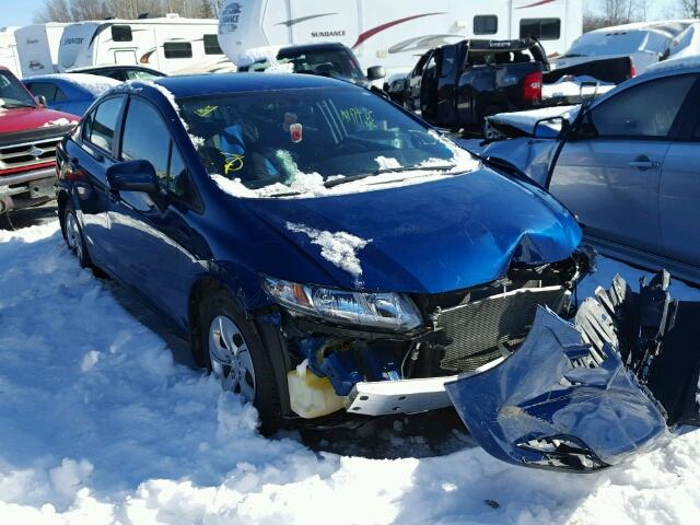 2HGFB2F44FH027461 - 2015 HONDA CIVIC LX BLUE photo 1