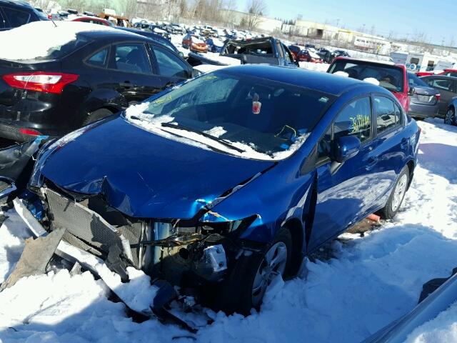 2HGFB2F44FH027461 - 2015 HONDA CIVIC LX BLUE photo 2