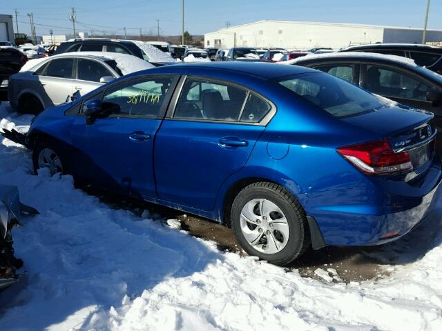 2HGFB2F44FH027461 - 2015 HONDA CIVIC LX BLUE photo 3