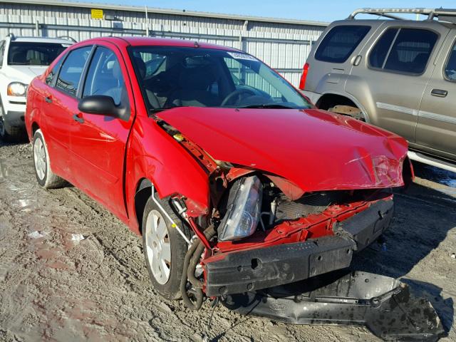 1FAFP34NX7W338189 - 2007 FORD FOCUS ZX4 RED photo 1