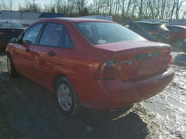 1FAFP34NX7W338189 - 2007 FORD FOCUS ZX4 RED photo 3