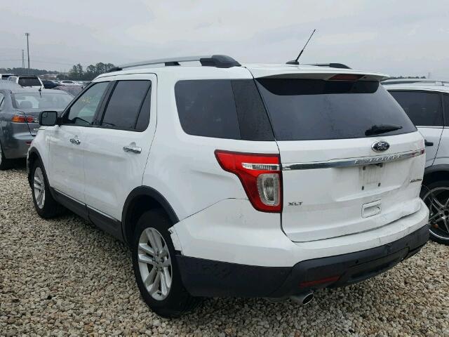 1FM5K7D8XDGA98231 - 2013 FORD EXPLORER X WHITE photo 3