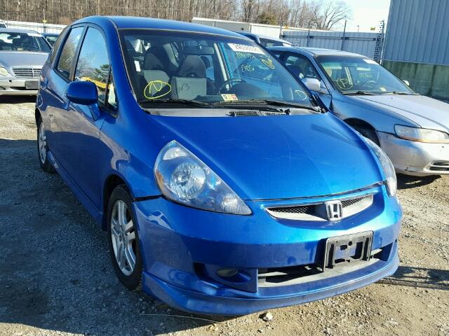 JHMGD38628S003512 - 2008 HONDA FIT SPORT BLUE photo 1