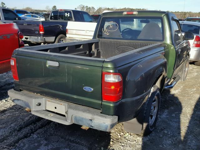 1FTYR10CX1TA26789 - 2001 FORD RANGER GREEN photo 4