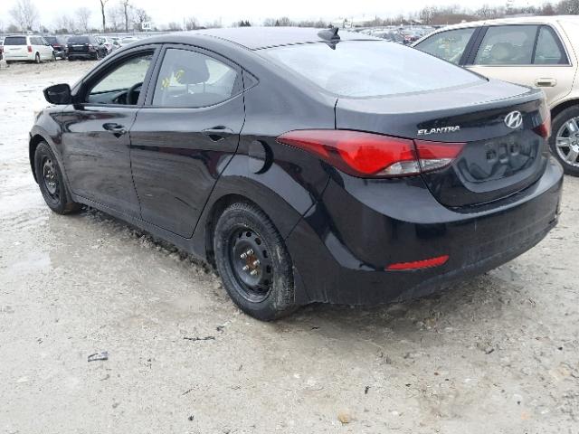 5NPDH4AE4GH799225 - 2016 HYUNDAI ELANTRA SE BLACK photo 3