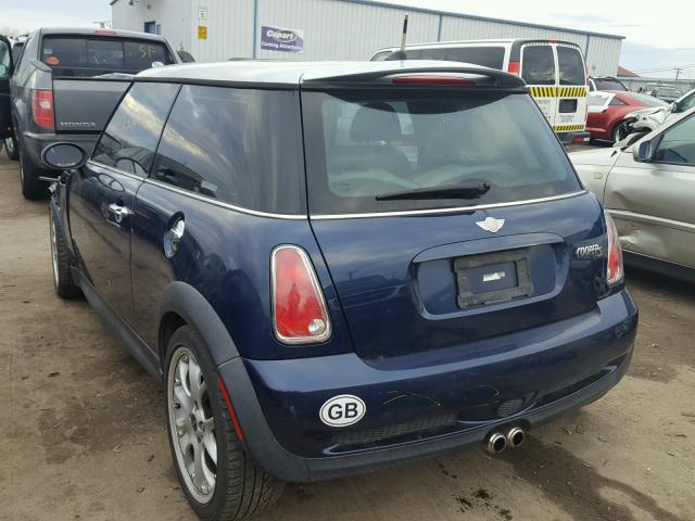 WMWRE33566TN26025 - 2006 MINI COOPER S BLUE photo 3