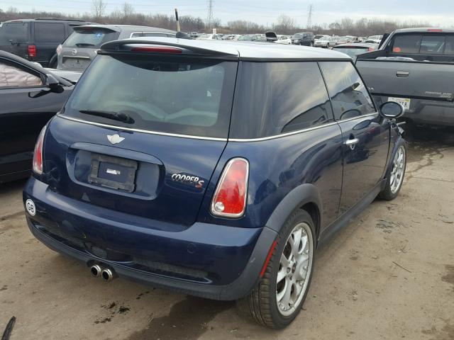 WMWRE33566TN26025 - 2006 MINI COOPER S BLUE photo 4