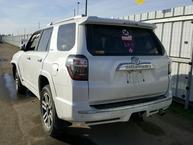 JTEBU5JR7G5359653 - 2016 TOYOTA 4RUNNER SR WHITE photo 3