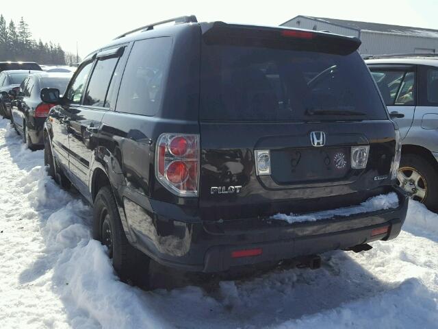 5FNYF18358B019789 - 2008 HONDA PILOT SE BLACK photo 3