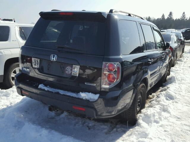 5FNYF18358B019789 - 2008 HONDA PILOT SE BLACK photo 4