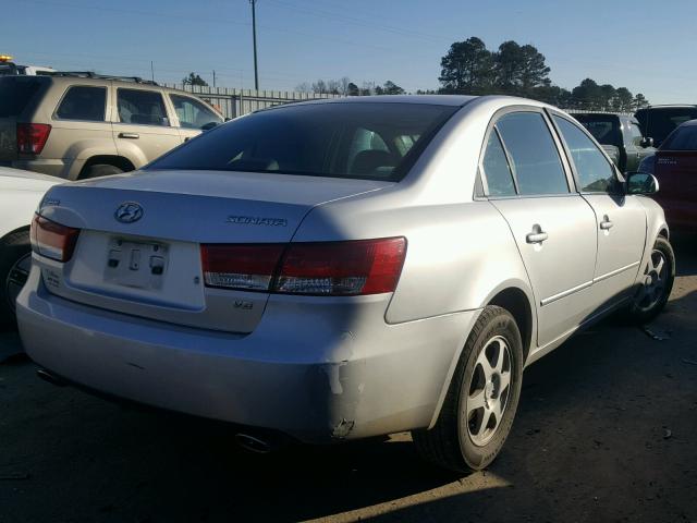 5NPEU46F56H048571 - 2006 HYUNDAI SONATA GLS SILVER photo 4