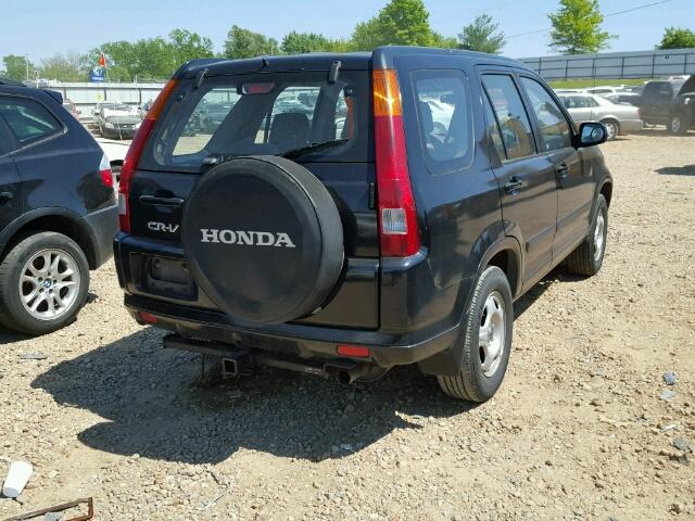 JHLRD68422C019823 - 2002 HONDA CR-V LX BLACK photo 4