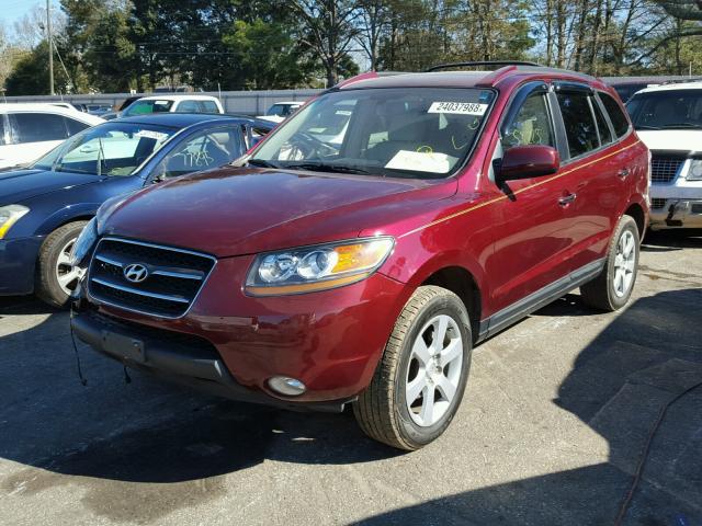 5NMSH13E69H271141 - 2009 HYUNDAI SANTA FE S MAROON photo 2