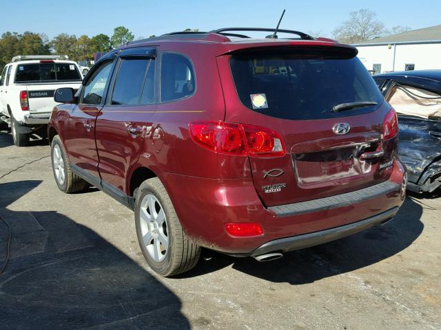 5NMSH13E69H271141 - 2009 HYUNDAI SANTA FE S MAROON photo 3