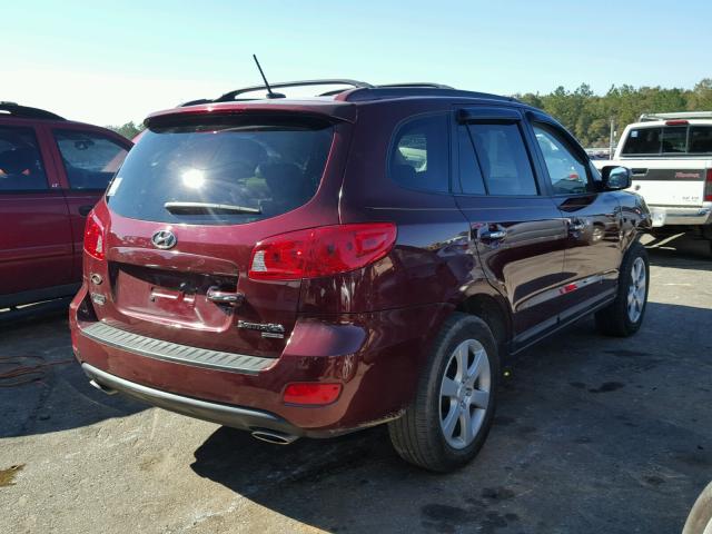 5NMSH13E69H271141 - 2009 HYUNDAI SANTA FE S MAROON photo 4