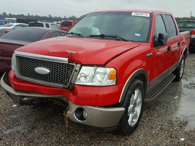 1FTPW12V06KC30212 - 2006 FORD F150 SUPER RED photo 2