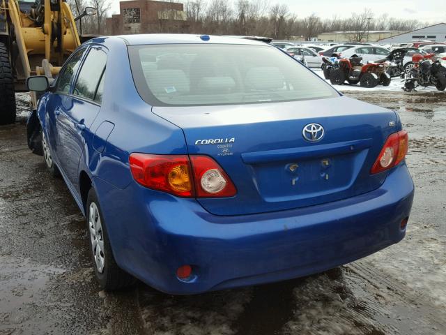 2T1BU4EE4AC318185 - 2010 TOYOTA COROLLA BA BLUE photo 3