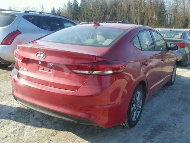 5NPD84LF9HH051254 - 2017 HYUNDAI ELANTRA SE RED photo 4