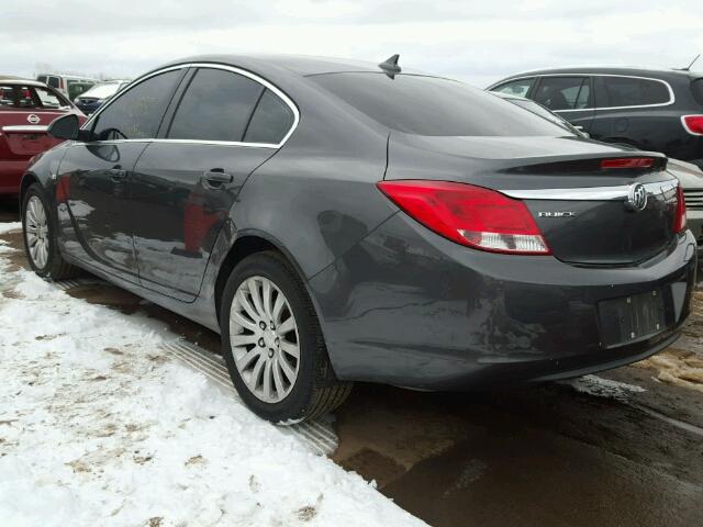 W04GP5EC3B1007459 - 2011 BUICK REGAL CXL GRAY photo 3