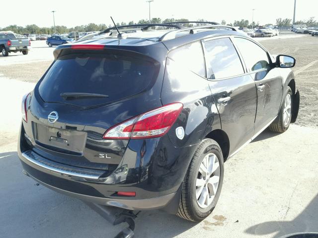 JN8AZ1MU5BW068294 - 2011 NISSAN MURANO S BLACK photo 4