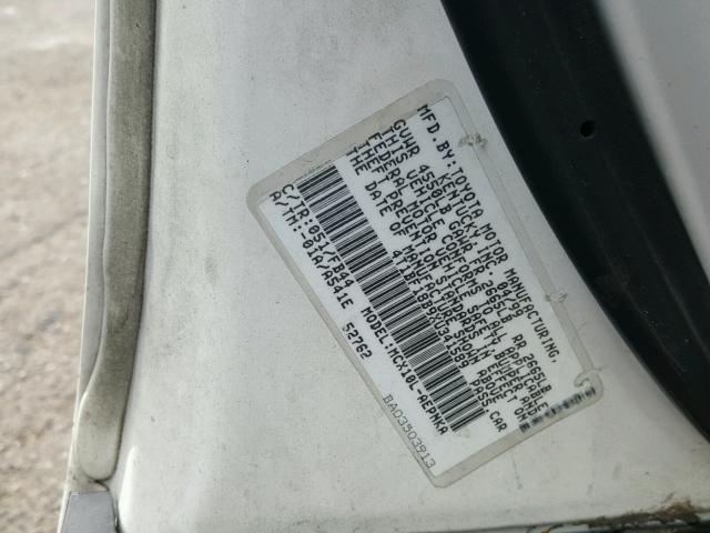 4T1BF18B9XU341589 - 1999 TOYOTA AVALON XL WHITE photo 10