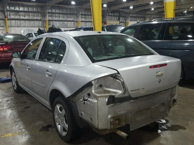 1G1AK58F487225330 - 2008 CHEVROLET COBALT LS SILVER photo 3