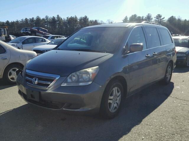 5FNRL38747B427985 - 2007 HONDA ODYSSEY EX GRAY photo 2