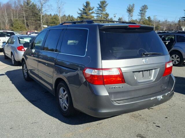 5FNRL38747B427985 - 2007 HONDA ODYSSEY EX GRAY photo 3