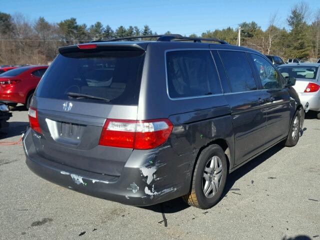 5FNRL38747B427985 - 2007 HONDA ODYSSEY EX GRAY photo 4