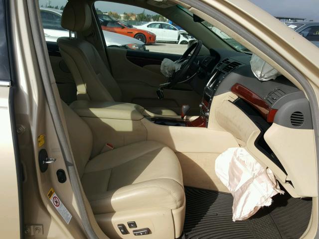 JTHGL46F485029538 - 2008 LEXUS LS 460L GOLD photo 5