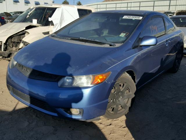 2HGFG12638H566045 - 2008 HONDA CIVIC LX BLUE photo 2