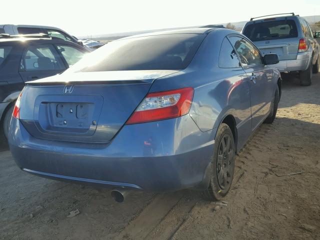 2HGFG12638H566045 - 2008 HONDA CIVIC LX BLUE photo 4