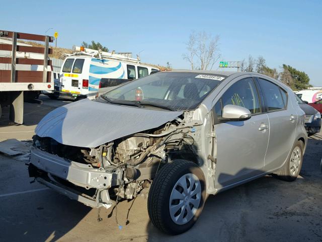 JTDKDTB38C1002874 - 2012 TOYOTA PRIUS C SILVER photo 2