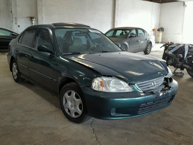 1HGEJ8642YL019396 - 2000 HONDA CIVIC EX GREEN photo 1