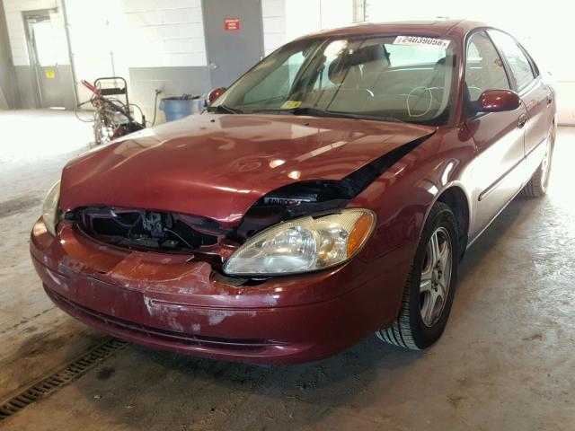 1FAHP56S62G128330 - 2002 FORD TAURUS SEL RED photo 2